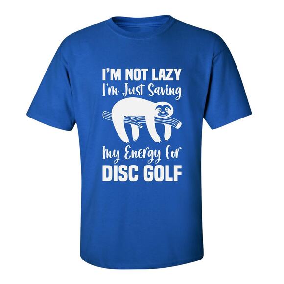 Disc Golf Shirt LAZY SLOTH Mens Graphic T Shirt - Picture 8 of 10